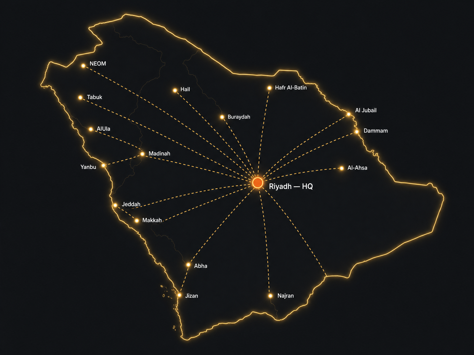 Saudi Arabia Coverage Map